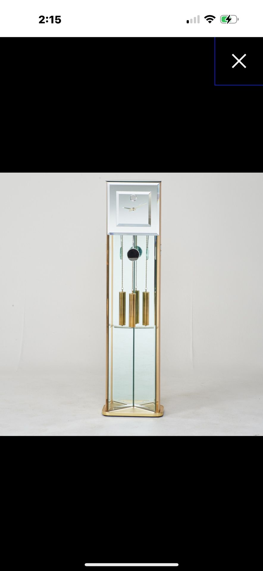 Art Deco Mirrored Grandfather Clock Vintage