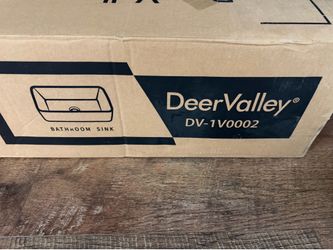 Deer valley dv-1v0002 sink with black water faucet for sale