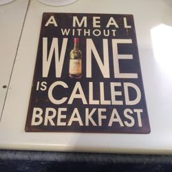 Metal Wine Sign
