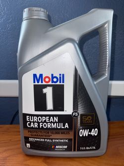 Mobil 1.    0W-40 advanced full synthetic motor oil