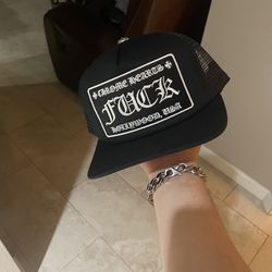 Chrome Hearts F Hollywood Trucker Hat 100% authentic