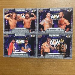 2022 UPPER DECK AEW LOT OF 4 TAG TEAM CARDS