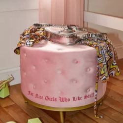 Juicy Couture Pink Velvet Ottoman