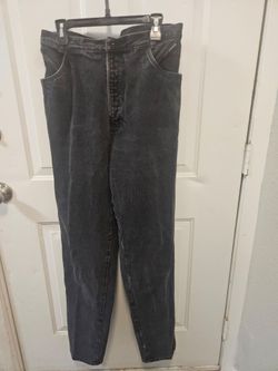 Vtg Rocky Mountain Black Bareback Rodeo Jeans