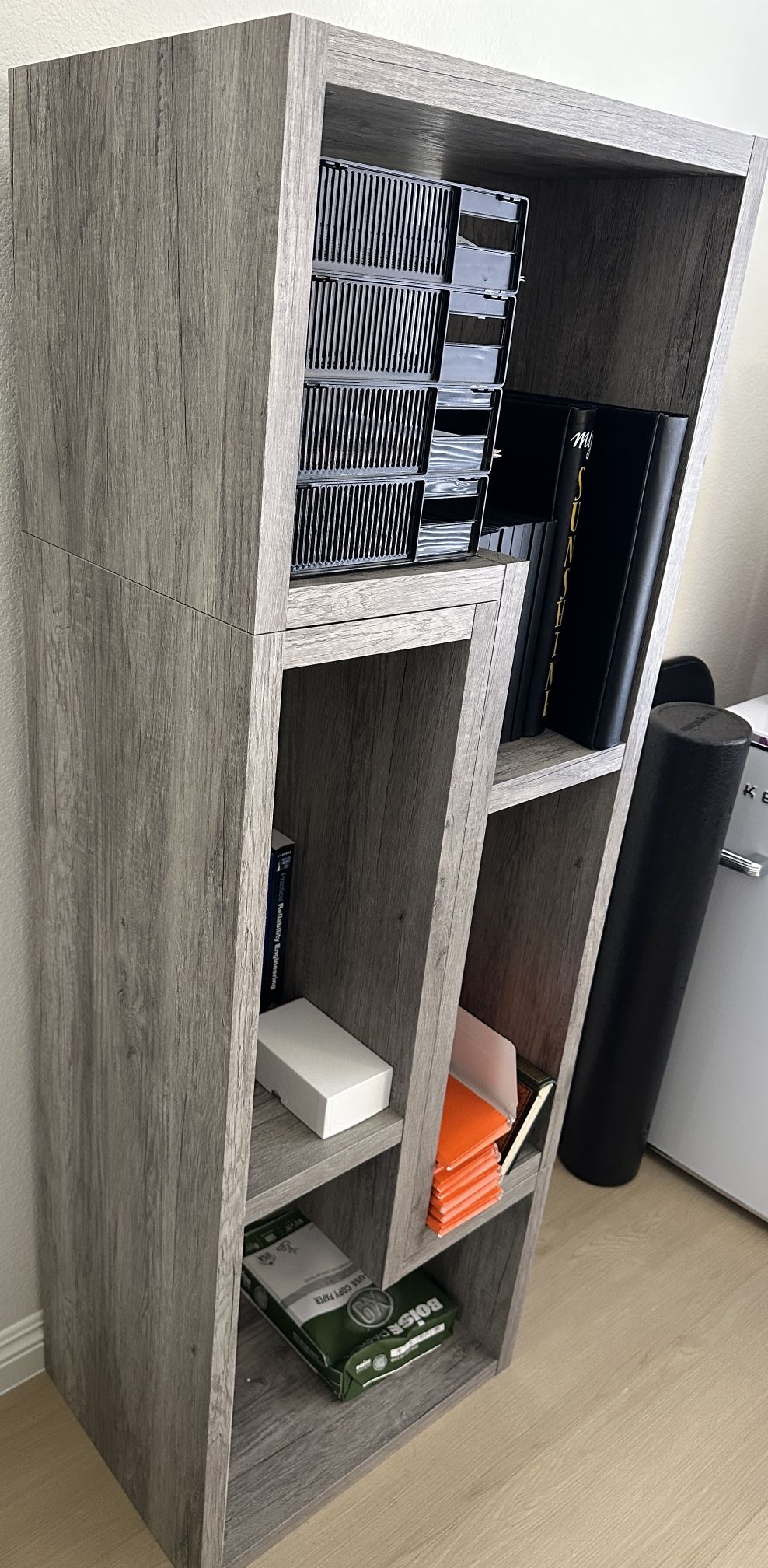 Coaster Furniture Contemporary Convertible Bookcase TV Stand Grey Driftwood 802330