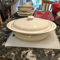 Longaberger Casserole Large Oval Blu