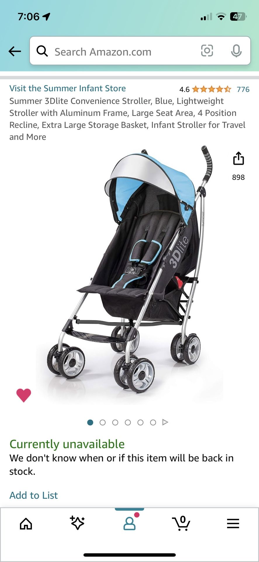 Summer Infant 3D Lite Convenience Stroller