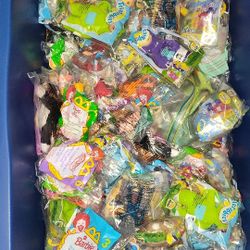 Box Of Vintage McDonald's Toys Never Opened Plus Tela Tubbys 