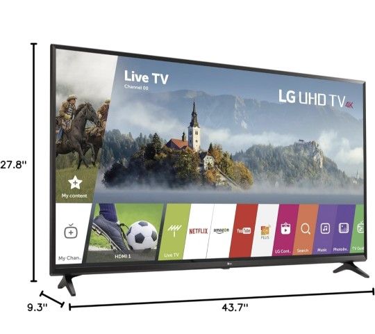 49" Ultra HD 4K TV WITH ARTICULATING WALL MOUNT