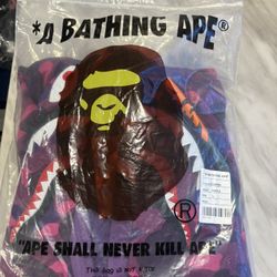 BAPE Color Camo Shark Full Zip Hoodie 'Purple'