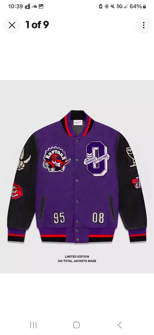 Mitchell And Ness Raptors Jacket Medium 