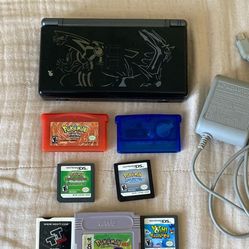 Nintendo DS Lite With Assorted Pokemon Games Etc