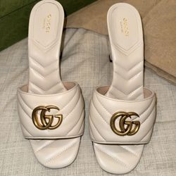 Gucci Double G Heel Slide Sandals
