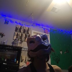 Cotton Candy Dino Mask