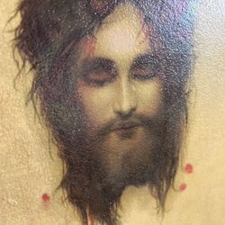 Framed Jesus Image. Eyes Follow You. $15