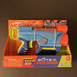 Hasbro Nerf Gun Easy Play Elite Jr Explorer Blaster w/ 8 Darts Toy for Kids New