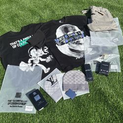 Colognes, shirts, pants