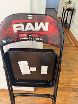 CM PUNK & Bron Breakker WWE RingSide Chair Raw Netflix wwe/stranger things raw ringside chair