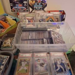 NFL NBA MLB Card Collection 5,000+ / Graded Slabs, Autographs, Jersey Patch Cards, Numbered, Refract