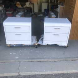 White Pair Of Night Stands