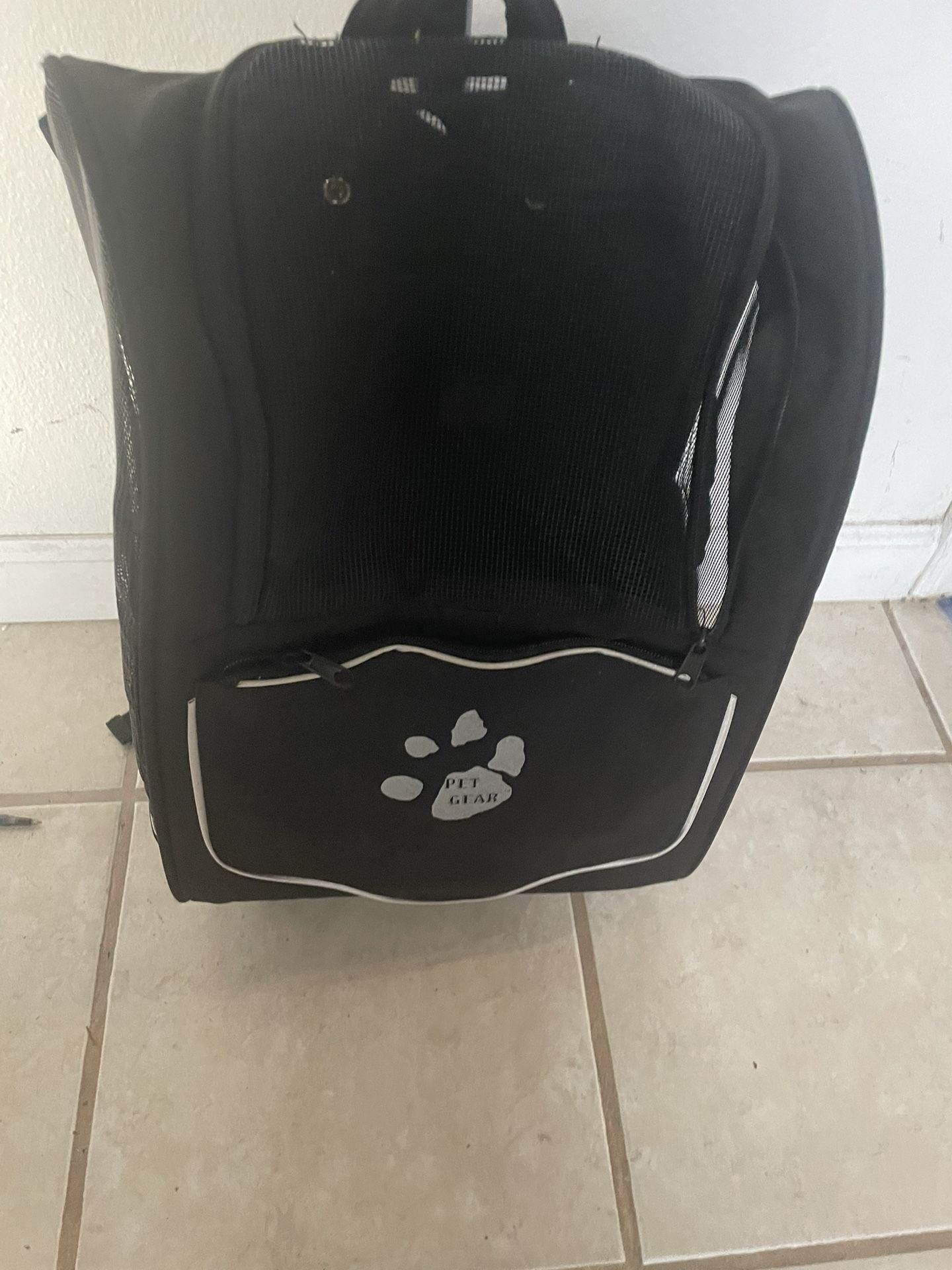 Pet Gear Plus Traveler Dog & Cat Backpack & Rolling Carrier, Black