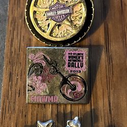 lot of 6 ladies Harley jacket pins 