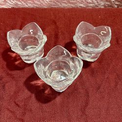 VTG Toscany Collection Clear Glass Candle Holders