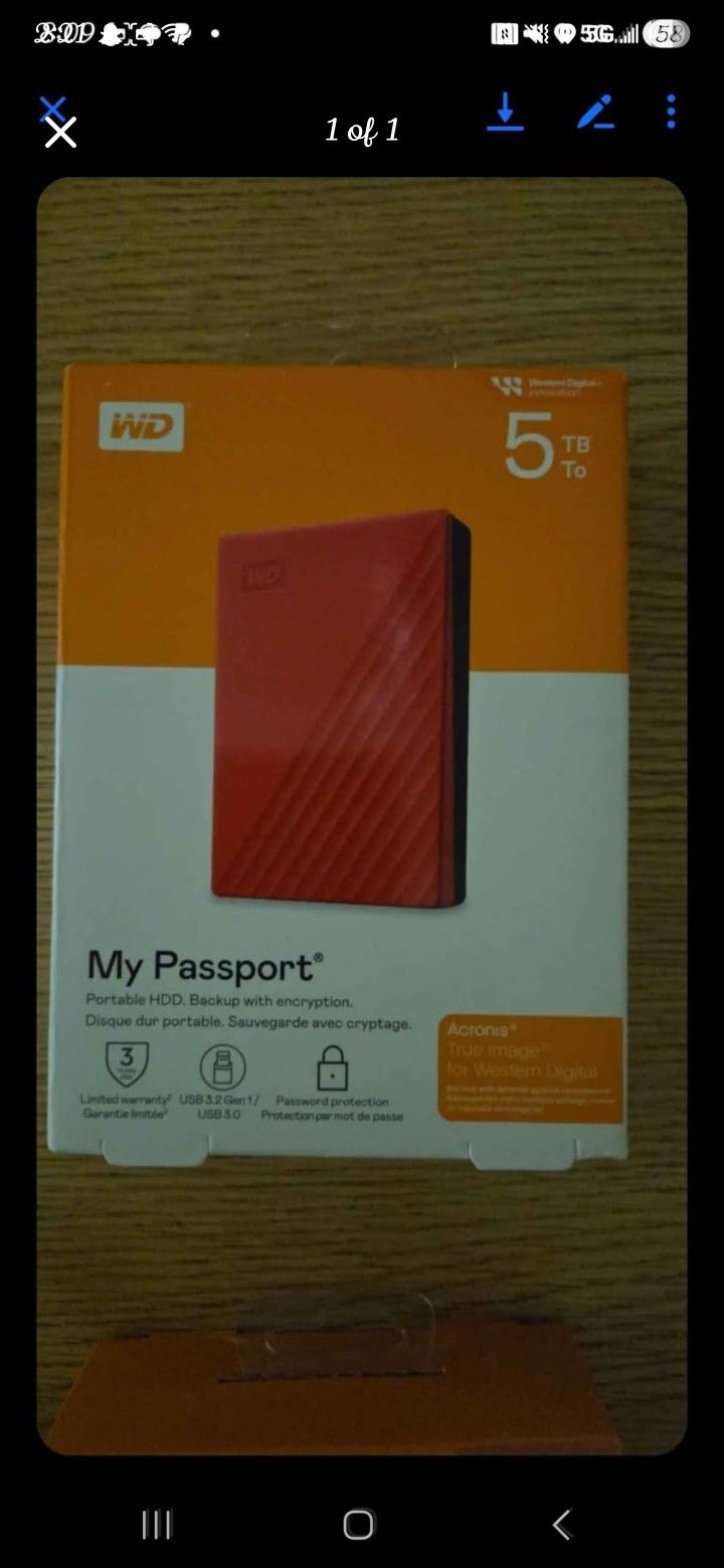 Brand New My Passport 5tb