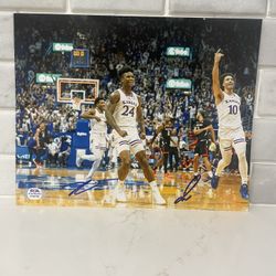 Jalen Wilson & K.J. Adams 8x10 Dual Autographed Photo PSA DNA COA