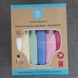 Charlie Banana Cloth Diaper With Washable/Disposable  Inserts 