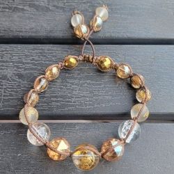 Custom Men's Beaded Stone Bracelet | Main Stone Etched W/ Bully (Dog)