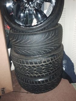 22 inch chrome rims with tires