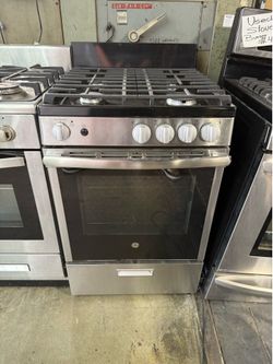GE Stainless Steel 4 burner range stove 24 inches