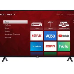 Tcl 50” Class 4 Series 4k Uhd Roku Smart Tv (no Remote) $165