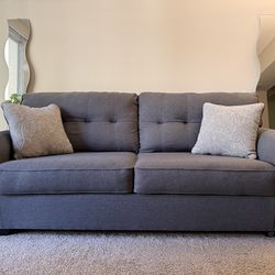 Full Size Grey Couch Futon Bed - Great Condition