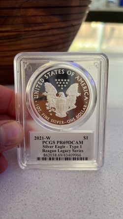 2021-W Silver Eagle PCGS PR69DCAM Reagan Legacy