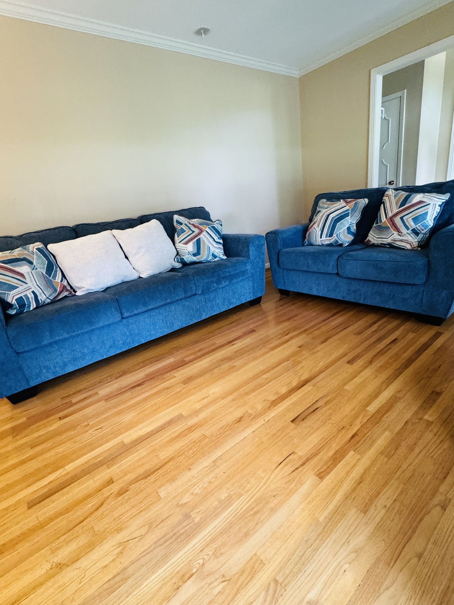 Blue Living Room Couch Set