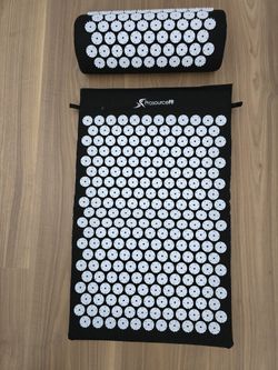 ProsourceFit Acupressure Mat and Pillow Set for Back/ Neck Pain Relief and Muscle Relaxation, Large