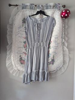 Blue striped dress