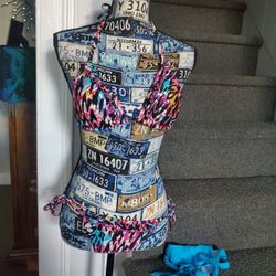 RAMPAGE- COLORFUL ANIMAL PRINT STRING BIKINI!
