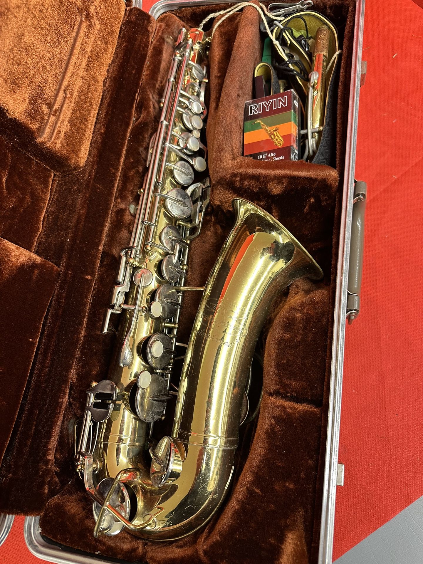 Buescher Alto Saxophone with New Box of Reeds