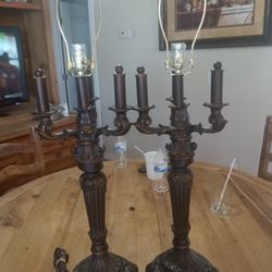 2 Antique Lamps Set