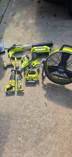 Roybi one+ power tools,fan & 6 battery charger