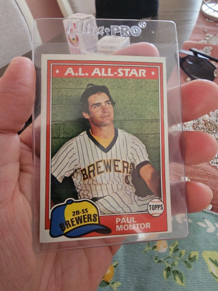 Paul Molitor Milwaukee Brewers '81 Topps A.l All-star Baseball Card
