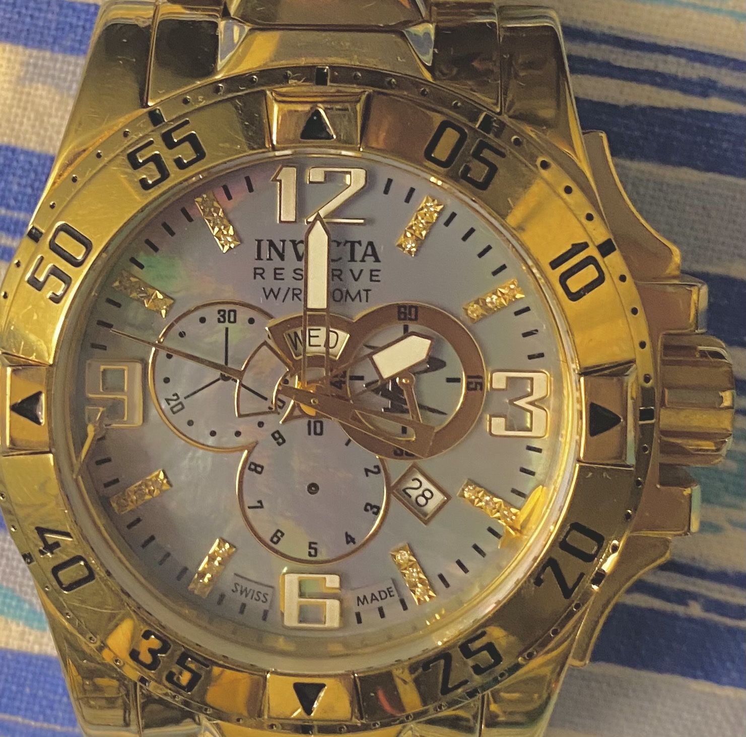 Invicta Men’s Reserve Excursion Swiss Chronograph Bracelet Watch 6849