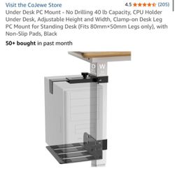 Brand New CoJewe Under Desk PC Mount CPU Holder