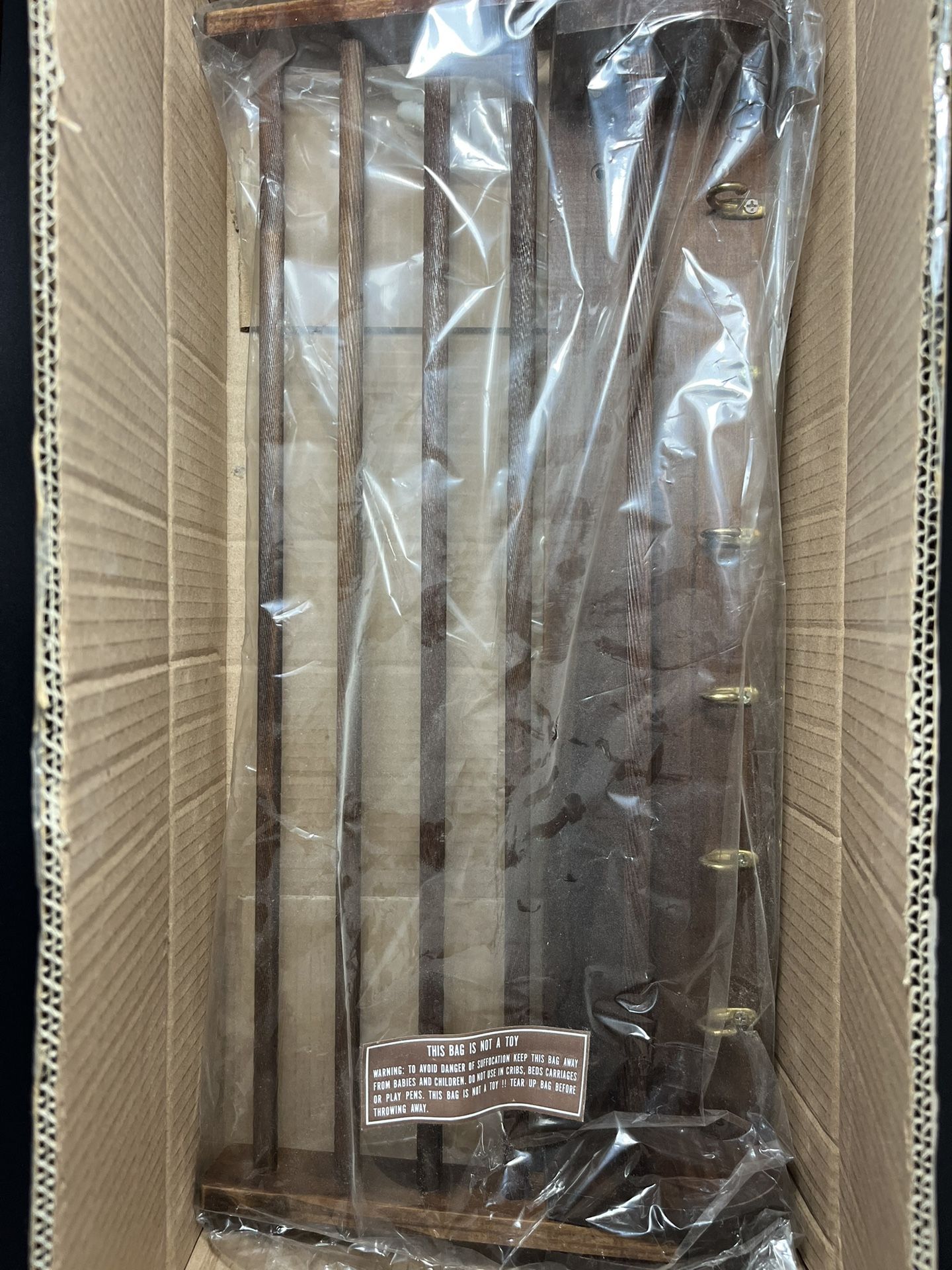 Lillian Vernon Pine Wood Tie Rack