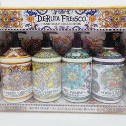 Deruta Fresco I Hand Soap Collection I 4 x 21.5 fl.oz Plastic Bottles I

