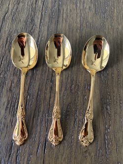 ONEIDA LTD GOLD PLATED ELECTROPLATE spoons