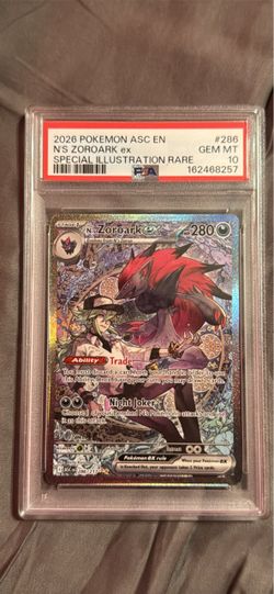 N’s Zoroark EX 286 SIR Ascended Heroes PSA 10